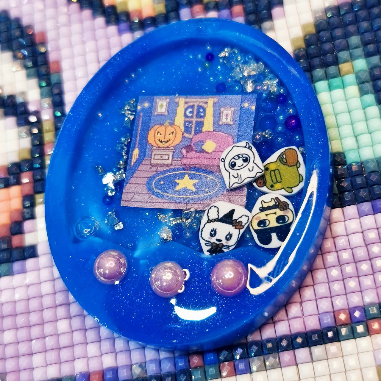 Cover Shaker Halloween Tamagotchi Azul