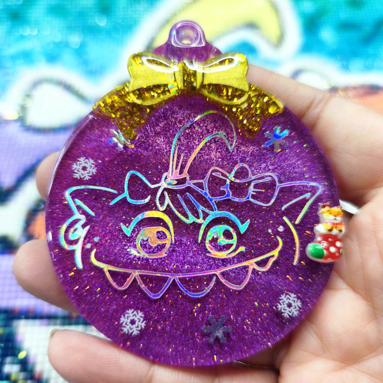 Bola Navidad Glitty Vinilo