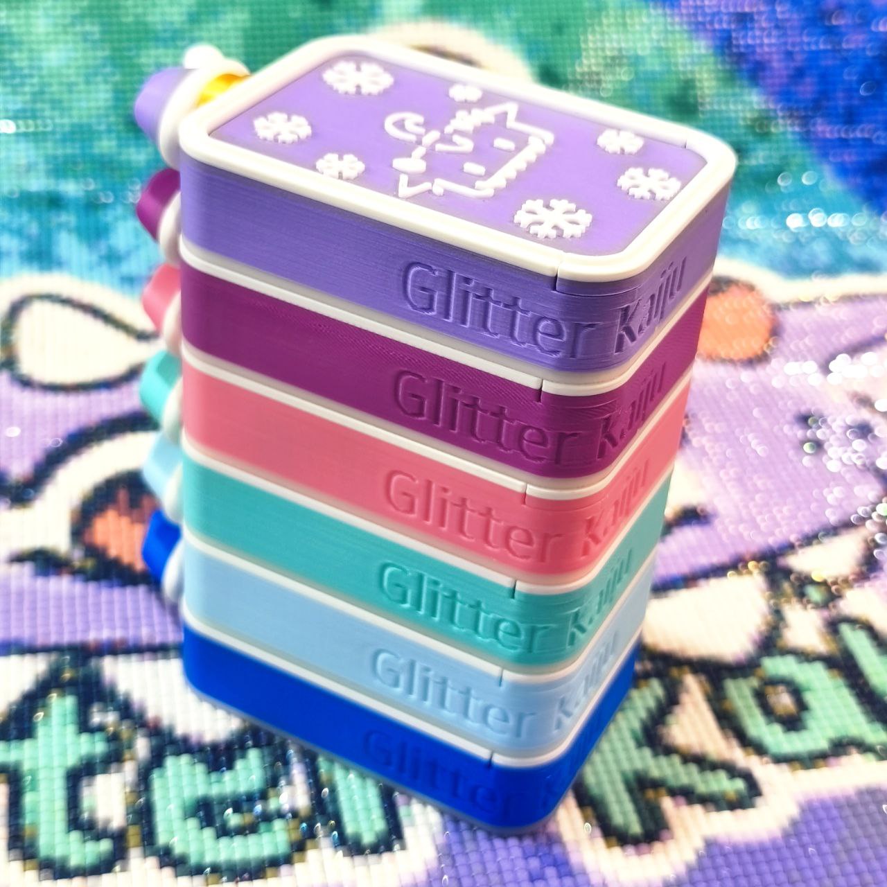 Mini Chest Navidad Azul Turquesa