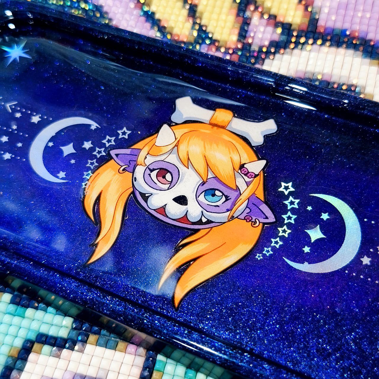 Glitty Halloween Máscara - Bandeja para accesorios