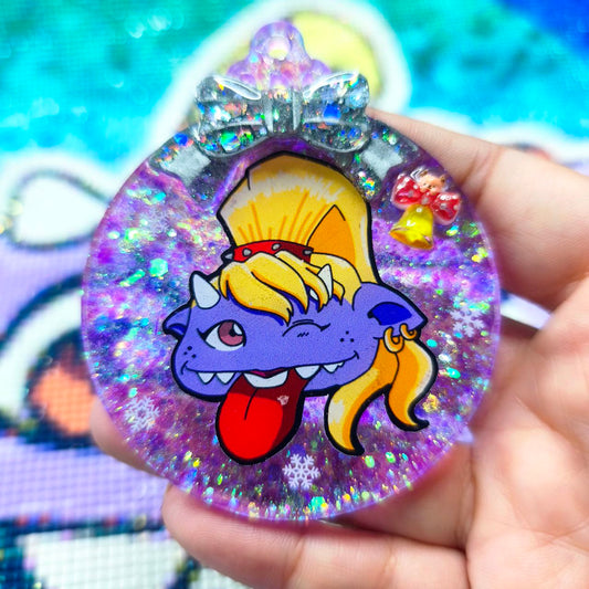 Bola Navidad Glitty Lengua Lila