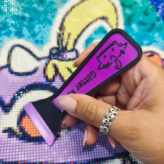 La Helper - Espátula 3 en 1  Negro Glitter y Morado Seda
