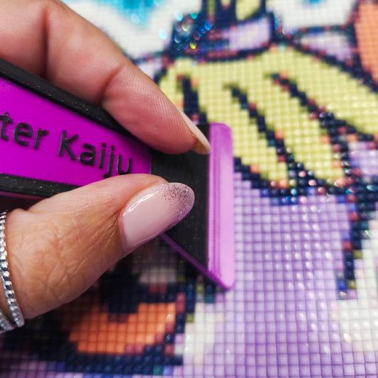 La Helper - Espátula 3 en 1  Negro Glitter y Morado Seda