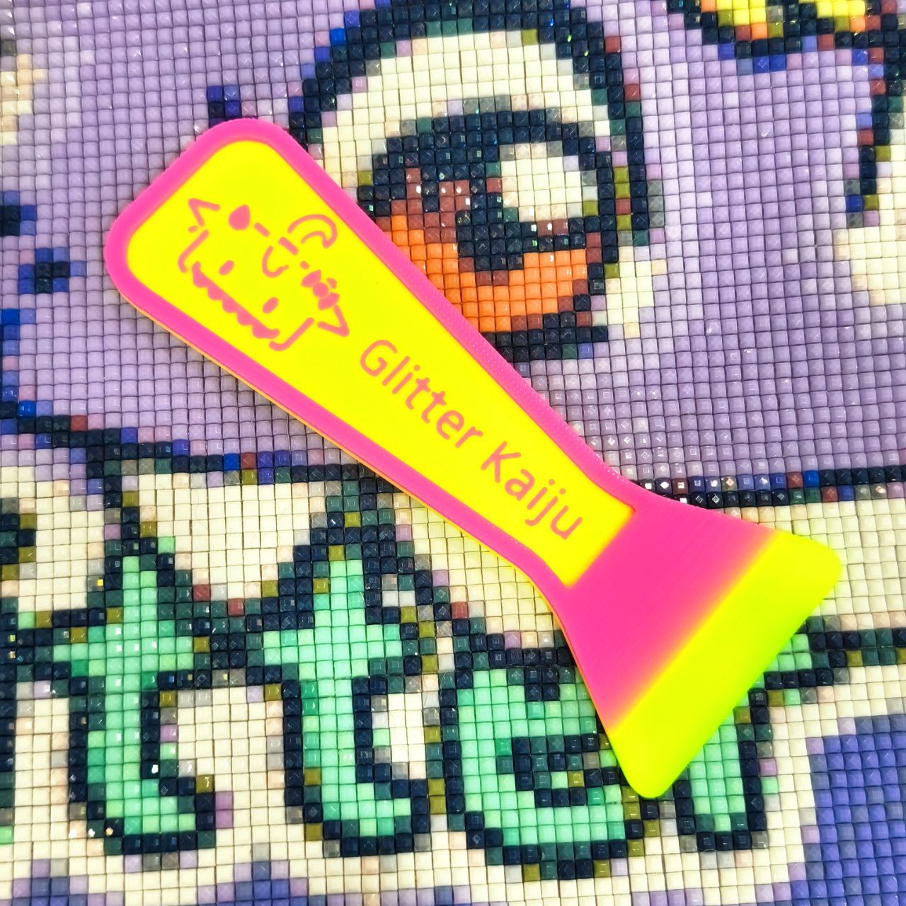 La Helper - Espátula 3 en 1 Rosa y Amarillo Neón