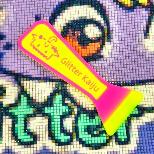 La Helper - Espátula 3 en 1 Rosa y Amarillo Neón