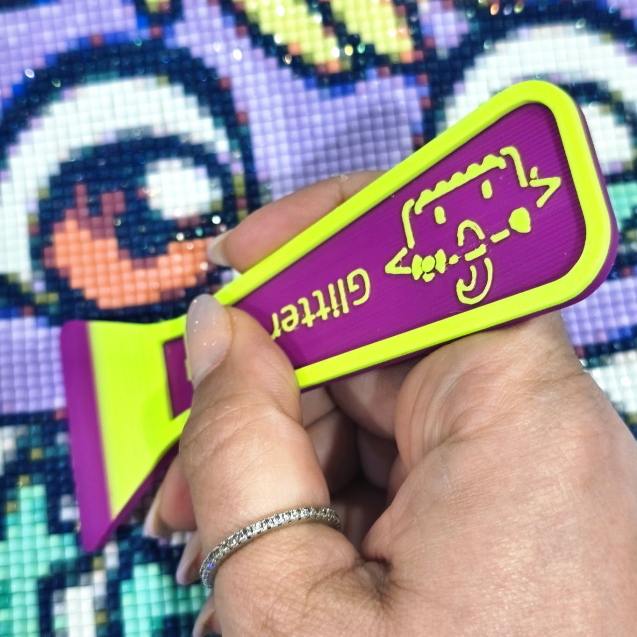 La Helper - Espátula 3 en 1 Verde Manzana/Burdeos