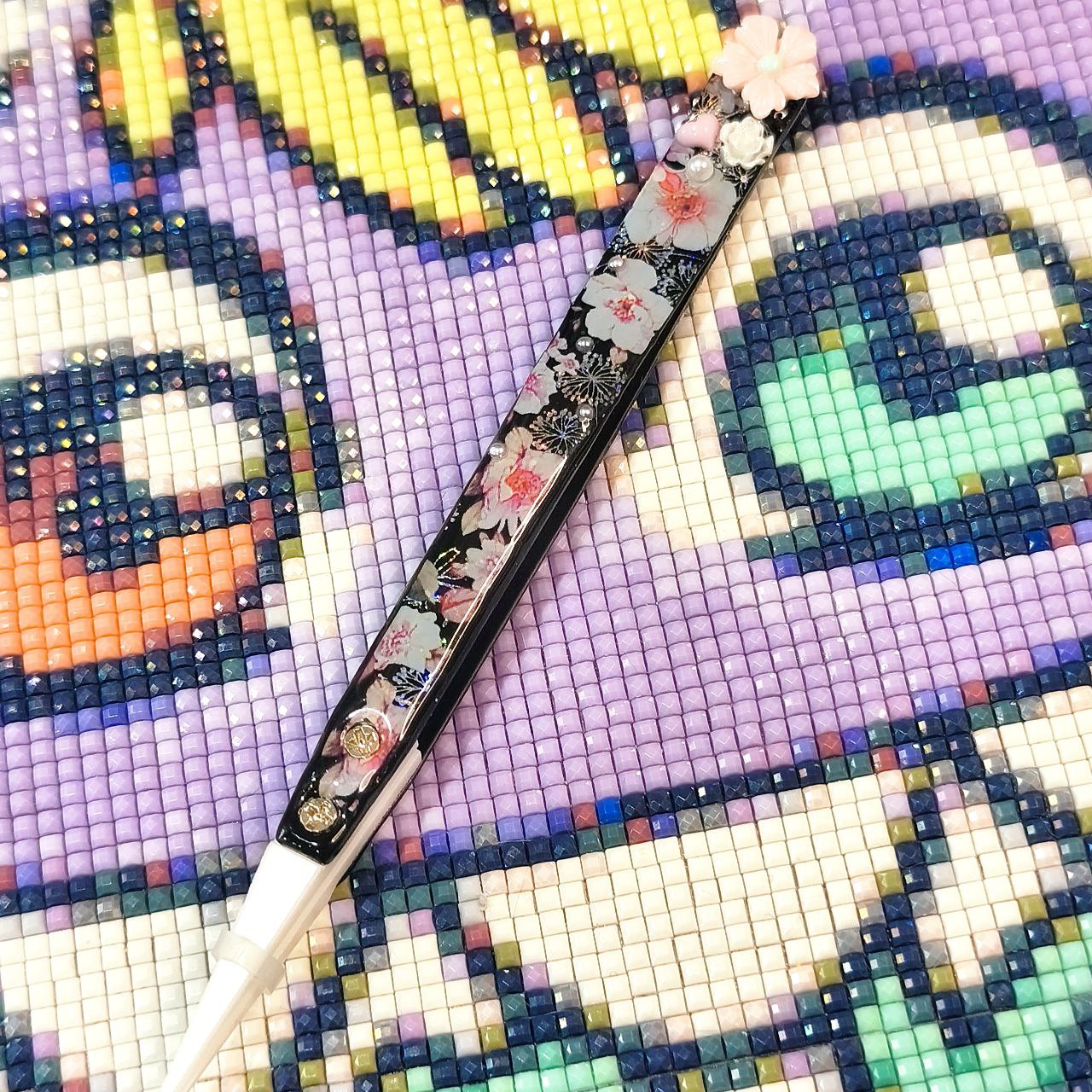 Pinzas Decoradas - Flores Rosas