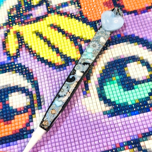 Pinzas Decoradas - Cachemir Azul