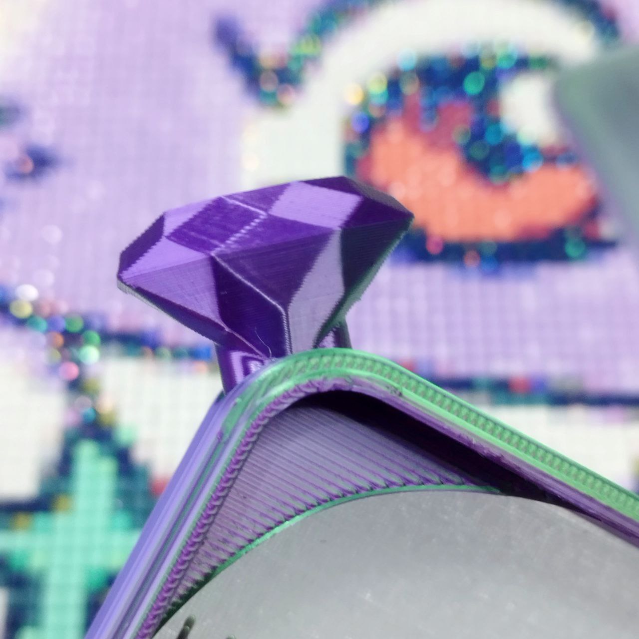 Chest + Diamond Pen Green/Lilac