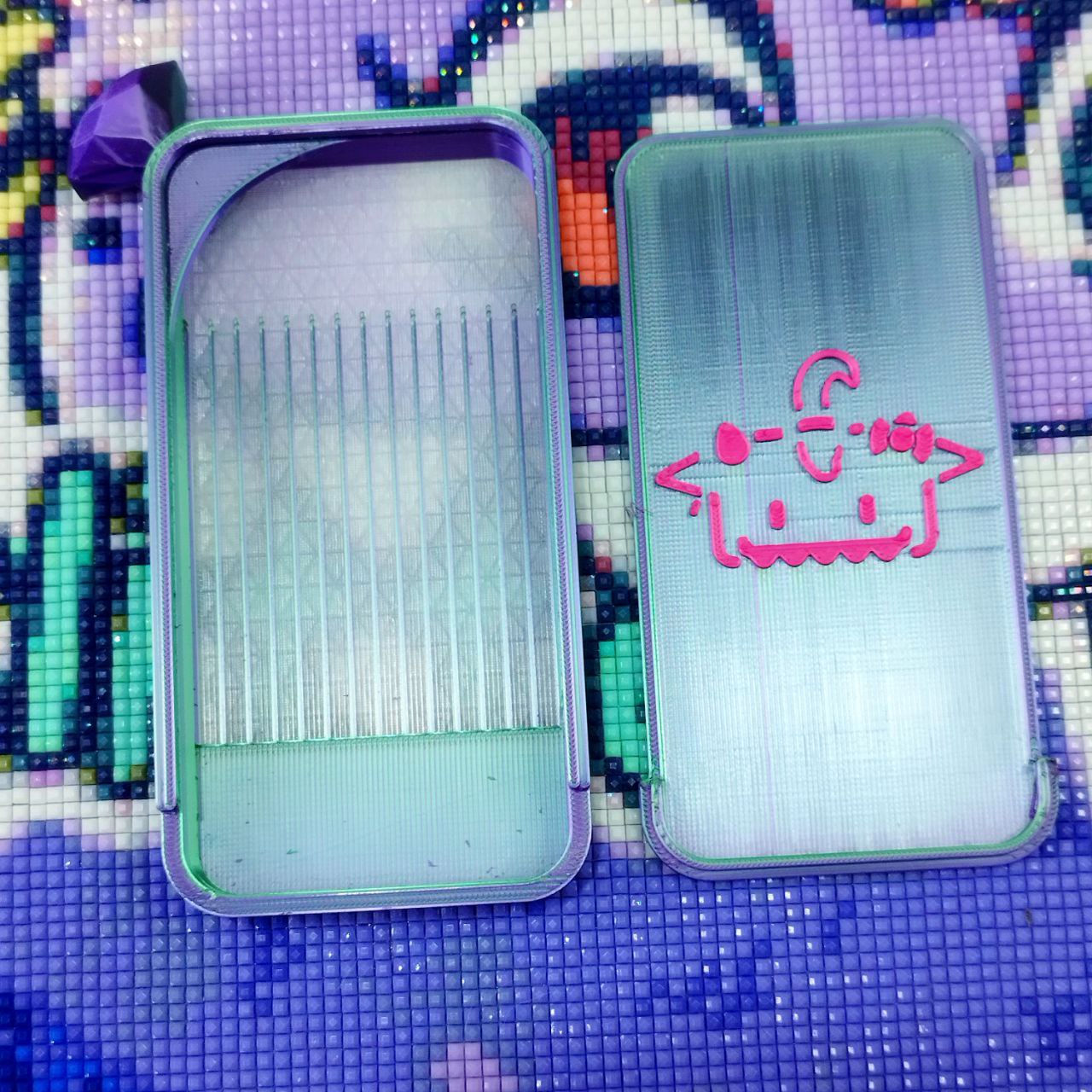 Chest + Diamond Pen Green/Lilac