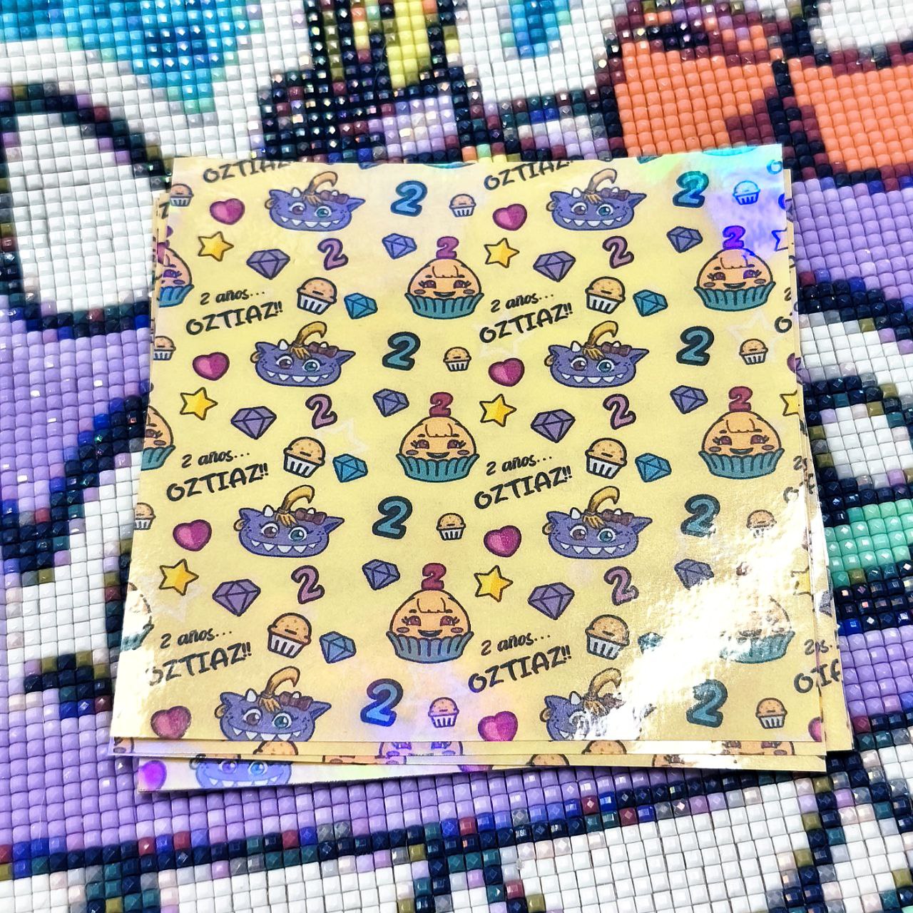 "Papelorios" 10x10cm - 2º Aniversario