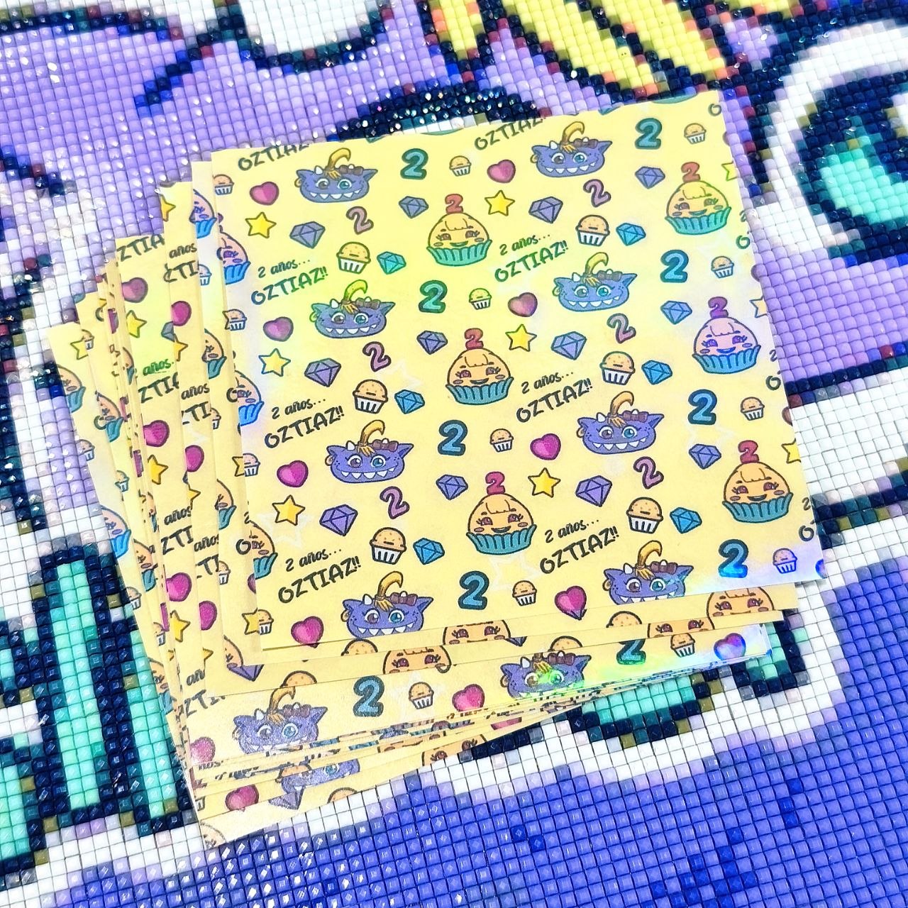 "Papelorios" 10x10cm - 2º Aniversario