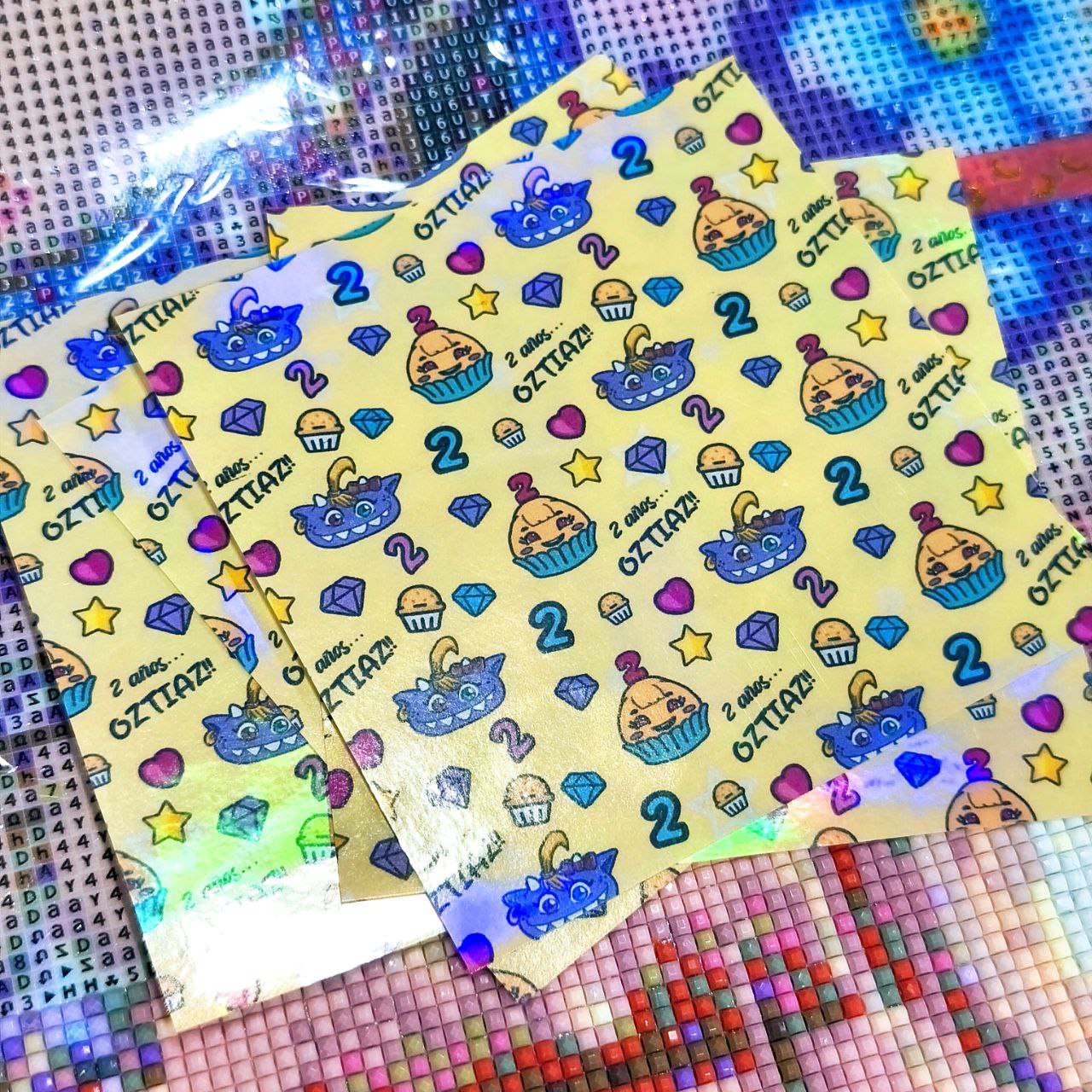 "Papelorios" 10x10cm - 2º Aniversario